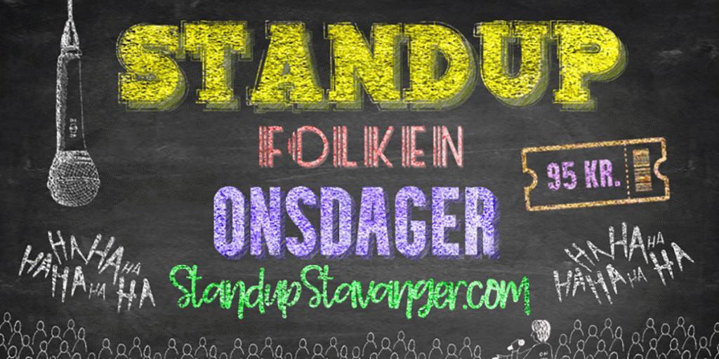 Plakat Standup på Folken hver onsdag